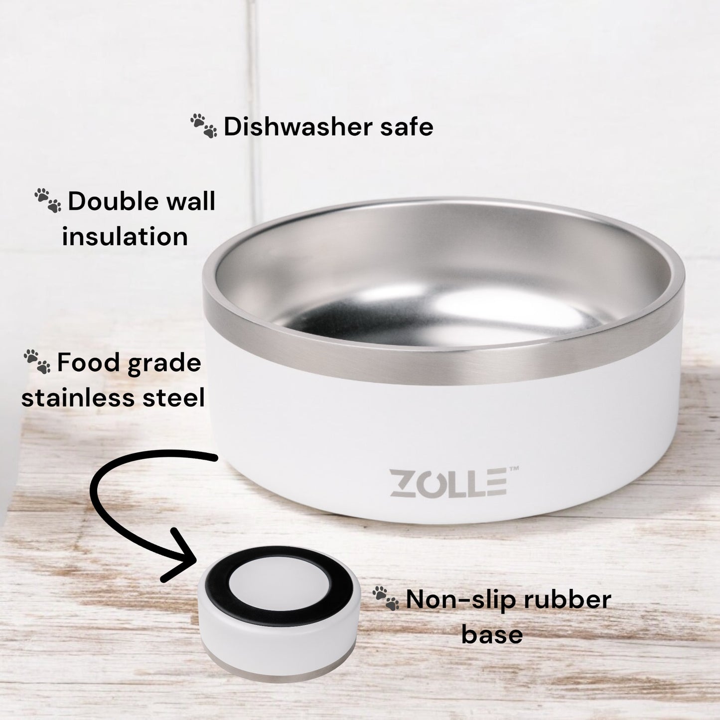 ZOLLE® Bowl - Premium stainless steel pet bowl & slow feeder