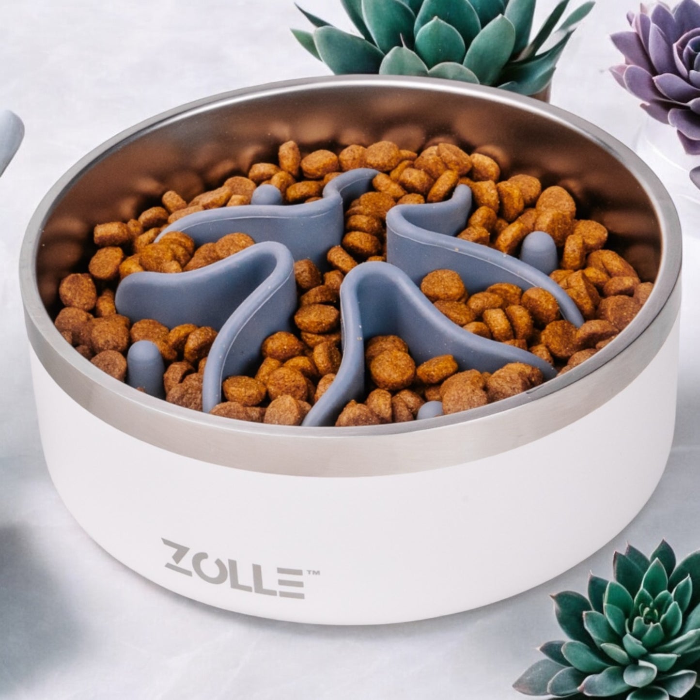 ZOLLE® Bowl - Premium stainless steel pet bowl & slow feeder