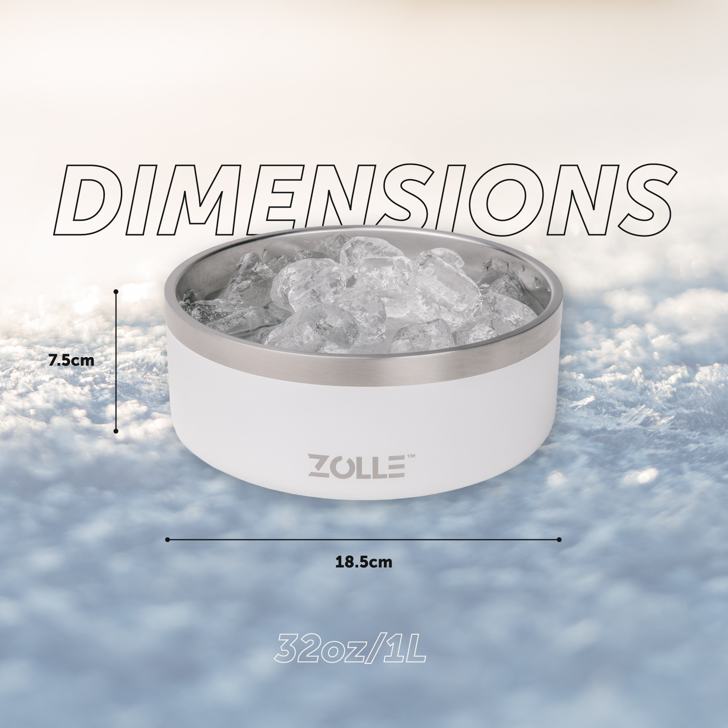 ZOLLE Tempo™ Bowl - Premium stainless steel pet bowl & slow feeder