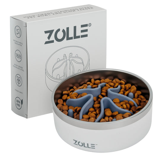 ZOLLE Tempo™ Bowl - Premium stainless steel pet bowl & slow feeder